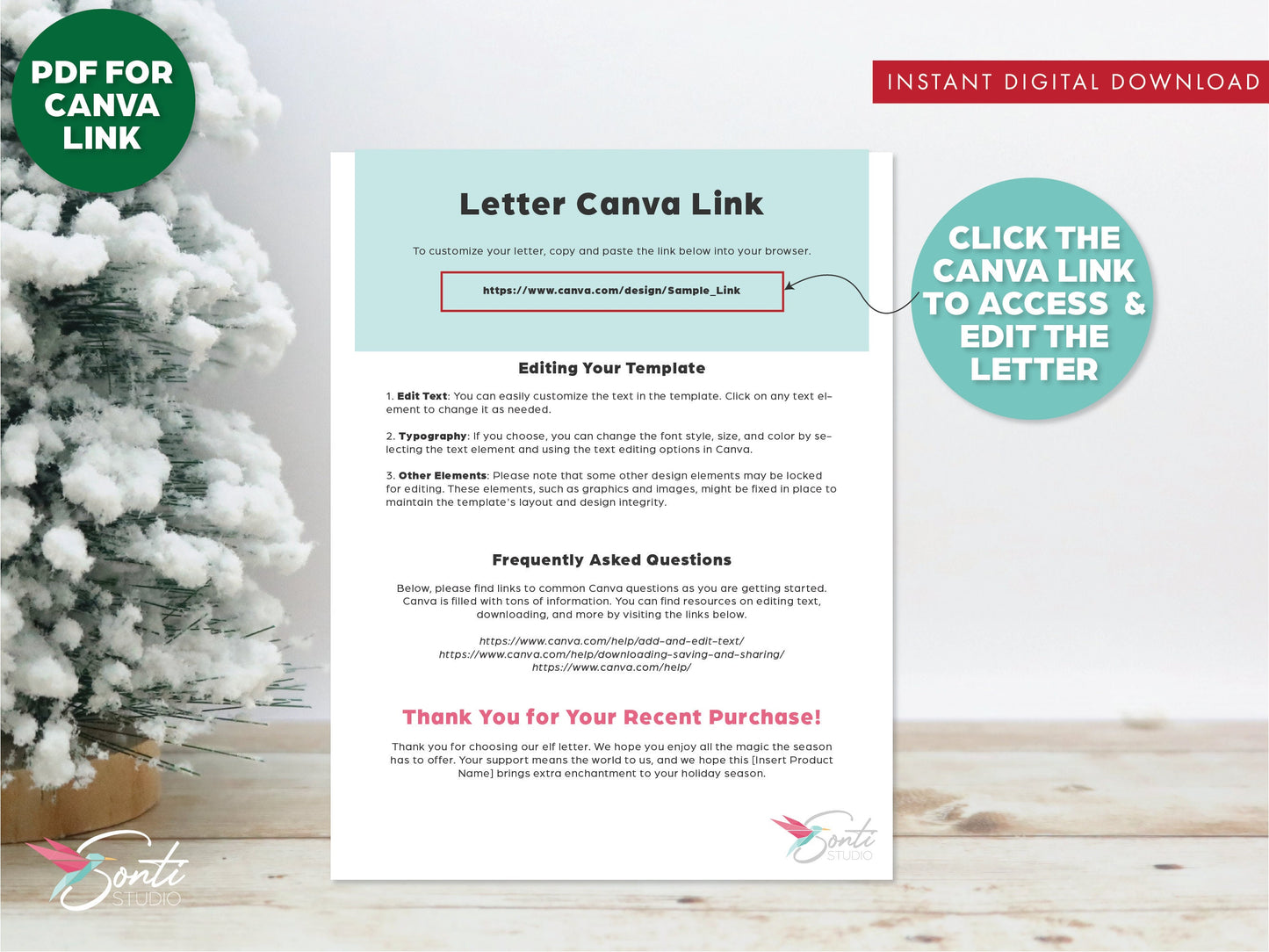 Elf Editable Return Letter Template