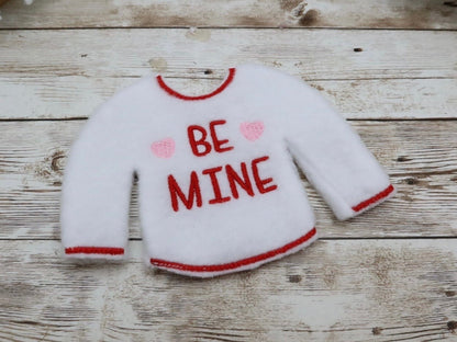 Christmas Elf Valentines Day Shirt, Banner, and Felt Envelope