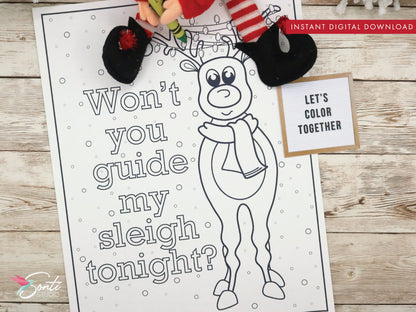 Christmas Elf Coloring Pages