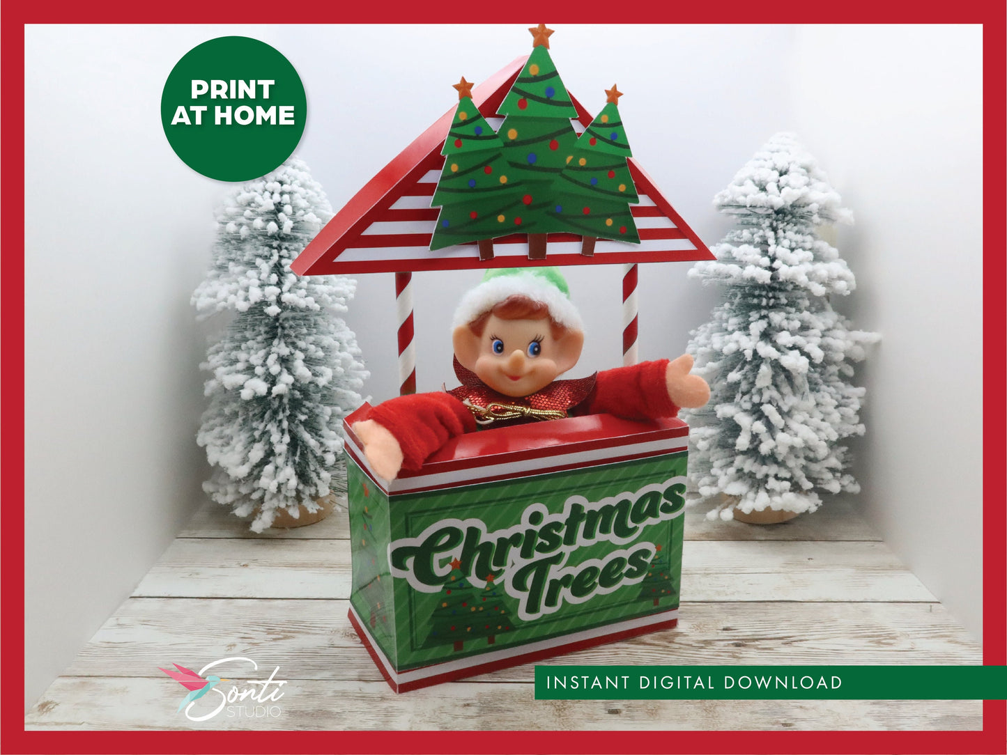 Christmas Elf Christmas Tree Stand Booth