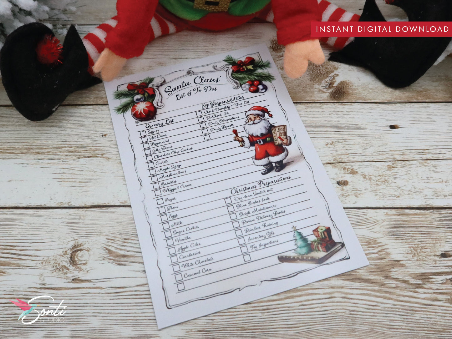 Christmas Elf Shopping List