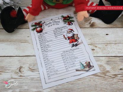 Christmas Elf Shopping List