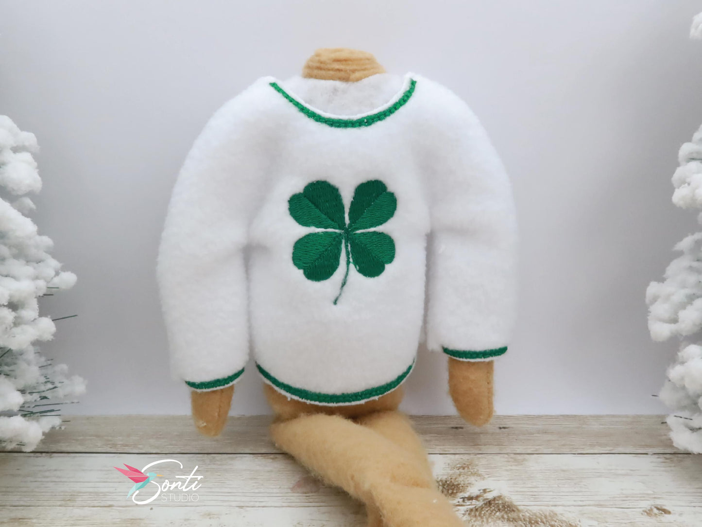 Christmas Elf St Patrick's Day Shirt and Green Felt Shoes
