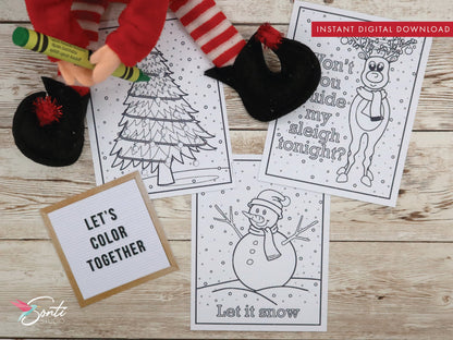 Christmas Elf Coloring Pages