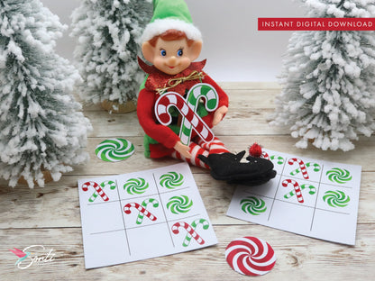 Christmas Elf Tic-Tac-Toe Game