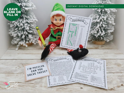 Christmas Elf Word Search Activity Pages