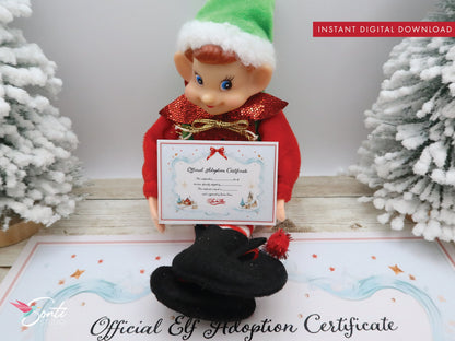 Christmas Elf Editable Adoption Certificate