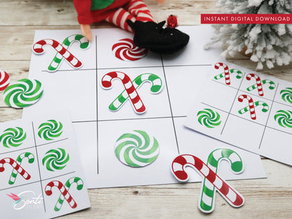 Christmas Elf Tic-Tac-Toe Game