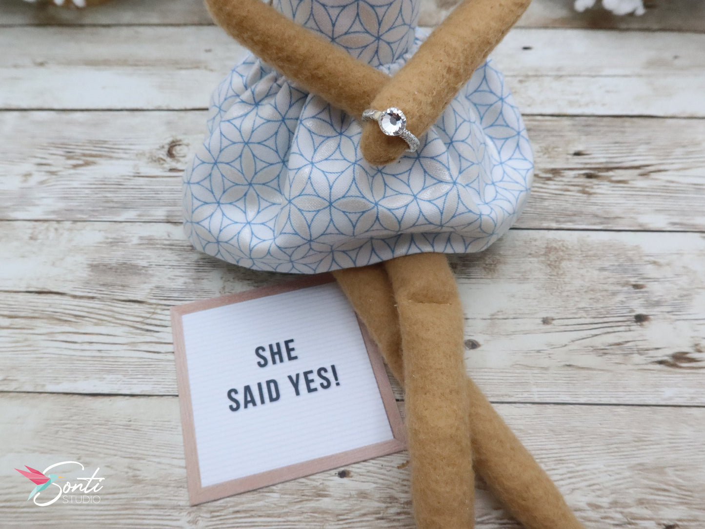 Christmas Elf Engagement Ring and Letterboard Signs