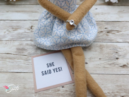 Christmas Elf Engagement Ring and Letterboard Signs