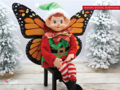 Christmas Elf Butterfly Wings
