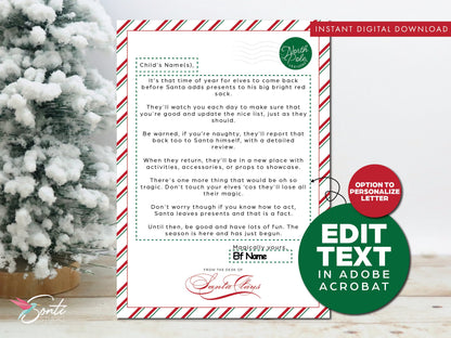 Canva Editable Elf Return Letter & Welcome Banner
