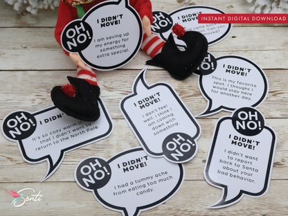 Christmas Elf Didn't Move Speech Bubbles