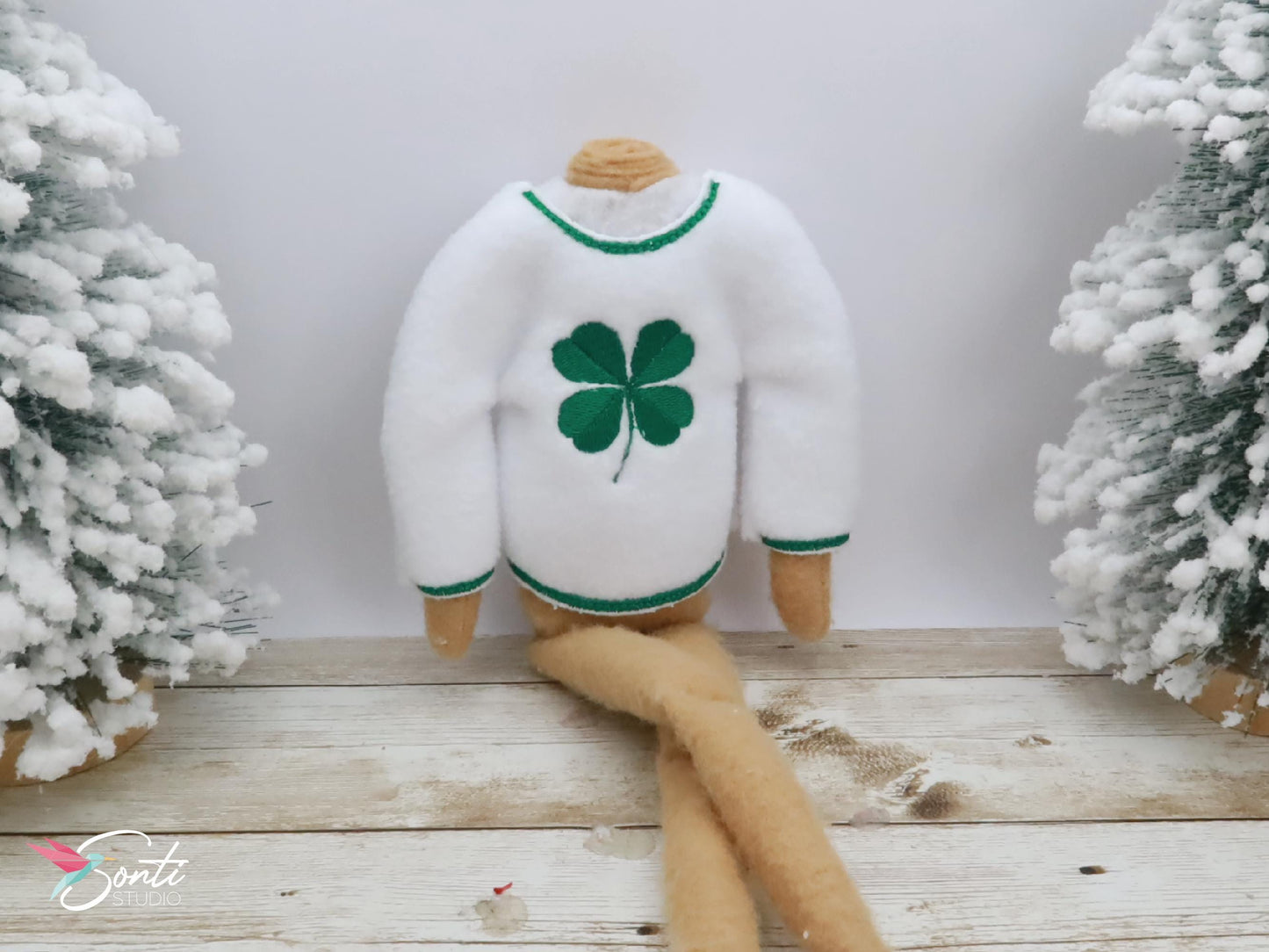 Christmas Elf St Patrick's Day Shirt and Green Felt Shoes