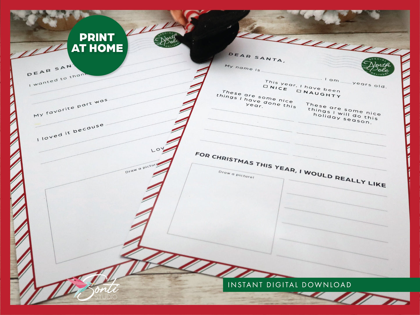 Christmas Letter to Santa Kit & Gratitude Letter