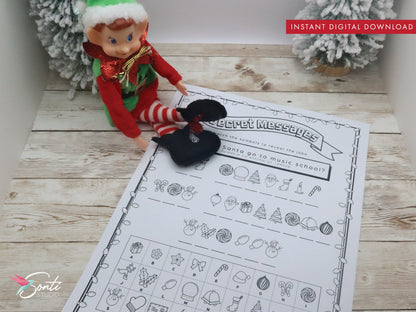 Christmas Elf Secret Message Activity Pages