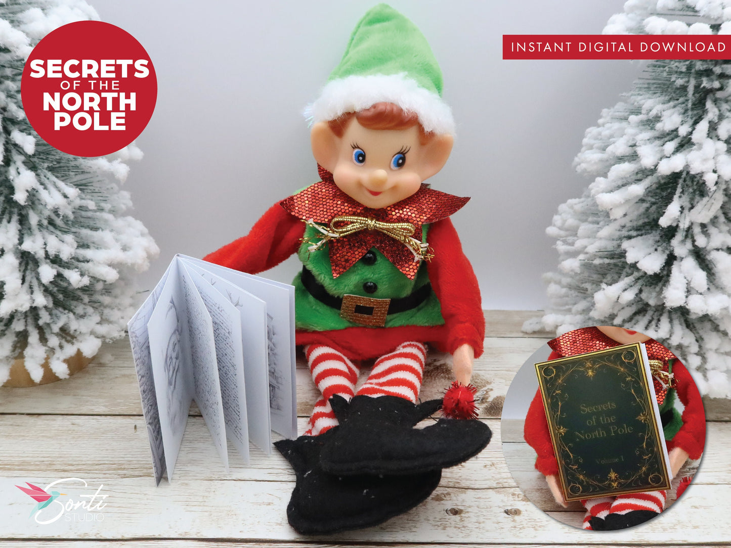 Christmas Elf Mini Book, Secrets of the North Pole