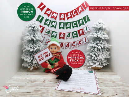 Canva Editable Elf Return Letter & Welcome Banner