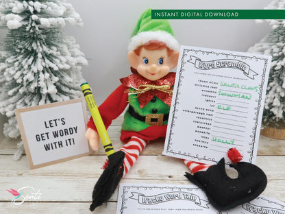 Christmas Elf Word Game Activity Pages
