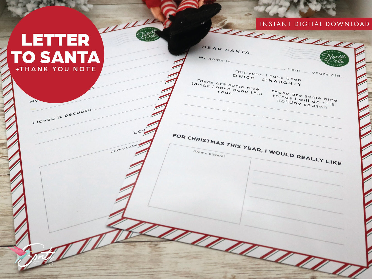 Christmas Letter to Santa Kit & Gratitude Letter