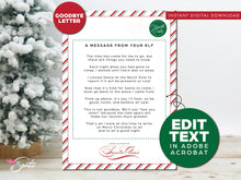 Christmas Elf Editable Goodbye Letter