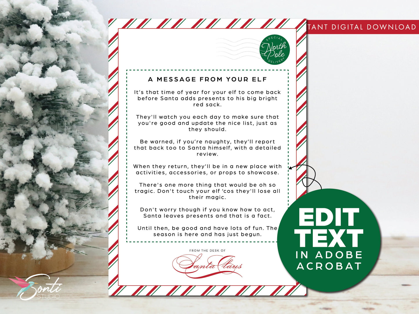 Canva Editable Elf Return Letter & Welcome Banner