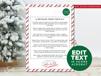 Canva Editable Elf Return Letter & Welcome Banner