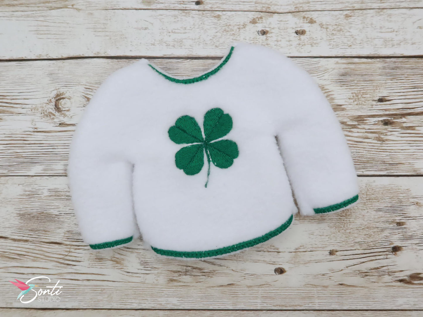Christmas Elf St Patrick's Day Shirt and Green Felt Shoes