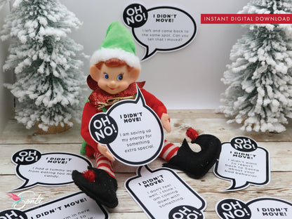 Christmas Elf Didn't Move Speech Bubbles