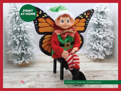 Christmas Elf Butterfly Wings