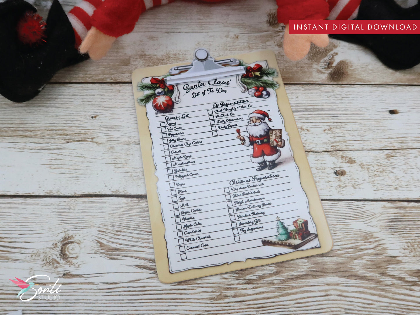 Christmas Elf Shopping List