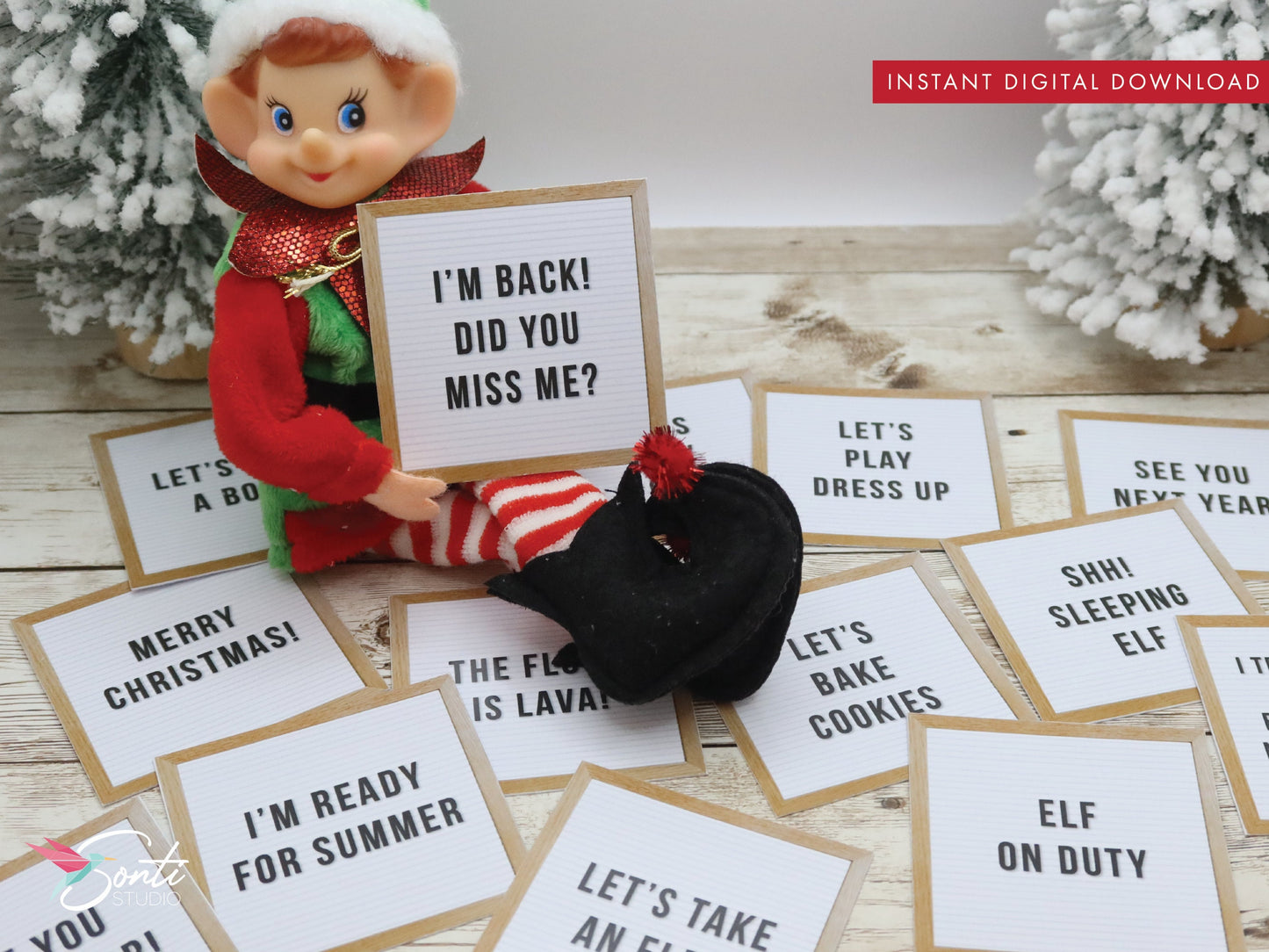 100+ Christmas Elf Letter Board Signs