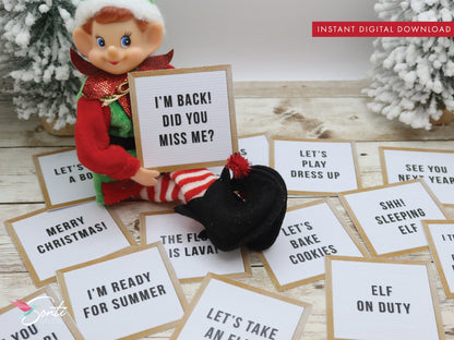 100+ Christmas Elf Letter Board Signs