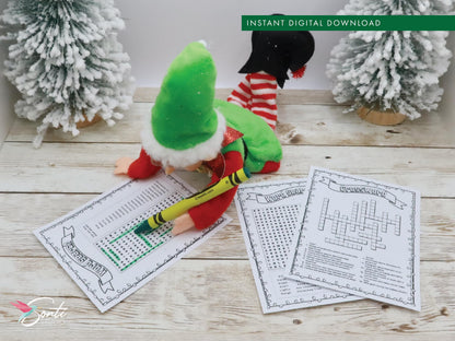 Christmas Elf Word Search Activity Pages