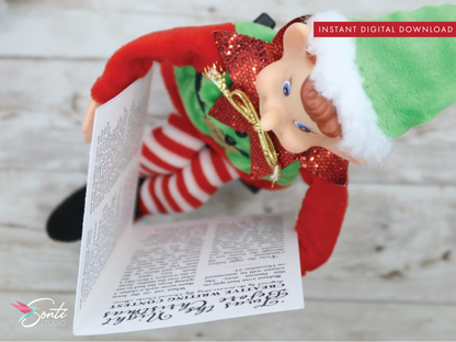 Christmas Elf Miniature Newspaper