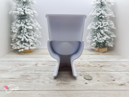 Deluxe Christmas Elf Newspaper and Toilet with Plunger, Toilet Paper Roll + Holder