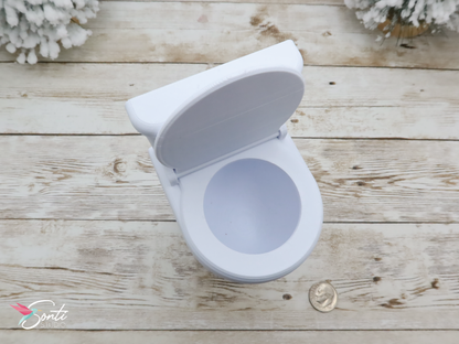 Deluxe Christmas Elf Newspaper and Toilet with Plunger, Toilet Paper Roll + Holder