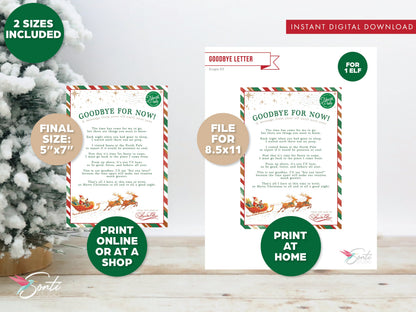 Christmas Elf Editable Goodbye Letter Template
