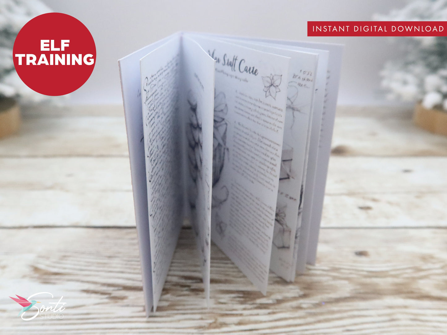 Christmas Elf Mini Book, Elf Training Manual