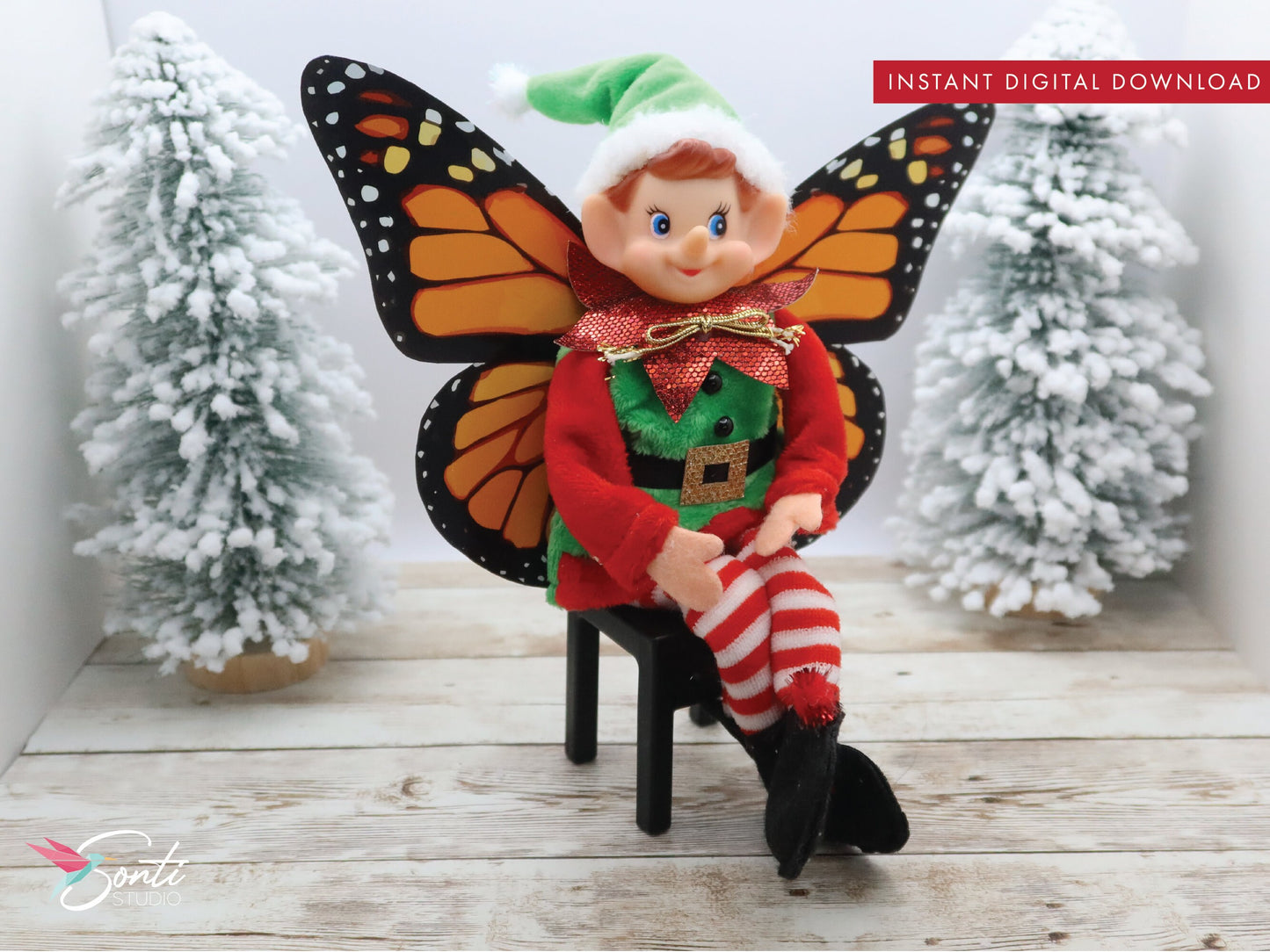 Christmas Elf Butterfly Wings