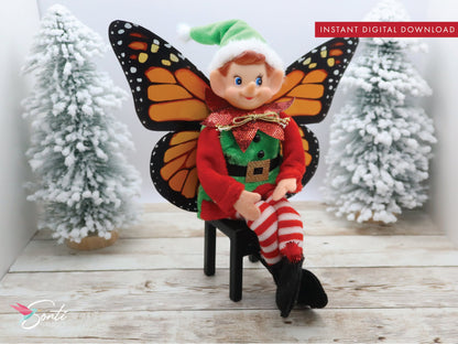 Christmas Elf Butterfly Wings