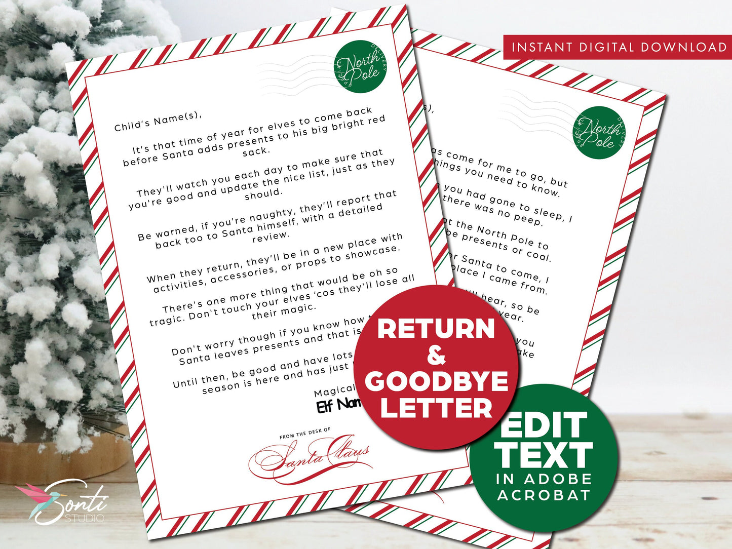 Christmas Elf Editable Letter Template