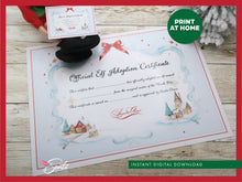 Christmas Elf Editable Adoption Certificate