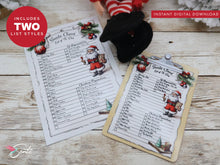 Christmas Elf Shopping List