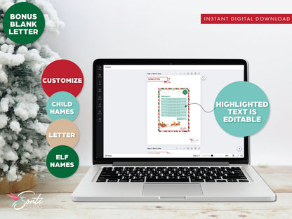 Christmas Elf Editable New Welcome + Return Letter Template