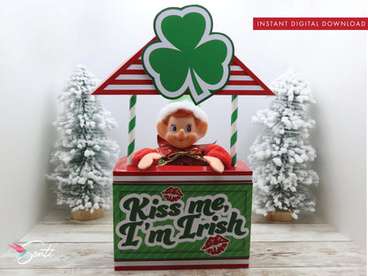 Christmas Elf Kiss Me St Patrick's Day Booth