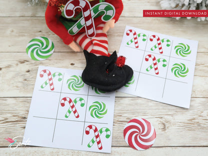 Christmas Elf Tic-Tac-Toe Game