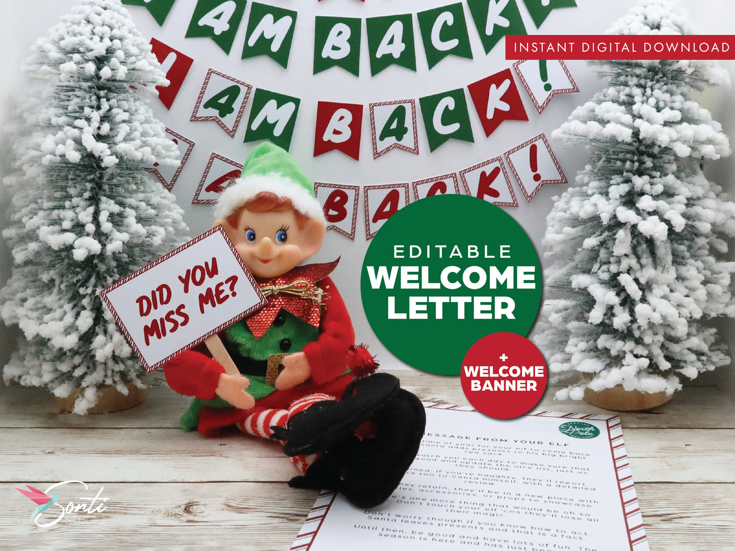Canva Editable Elf Return Letter & Welcome Banner
