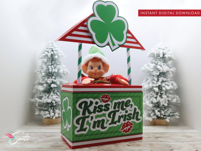 Christmas Elf Kiss Me St Patrick's Day Booth