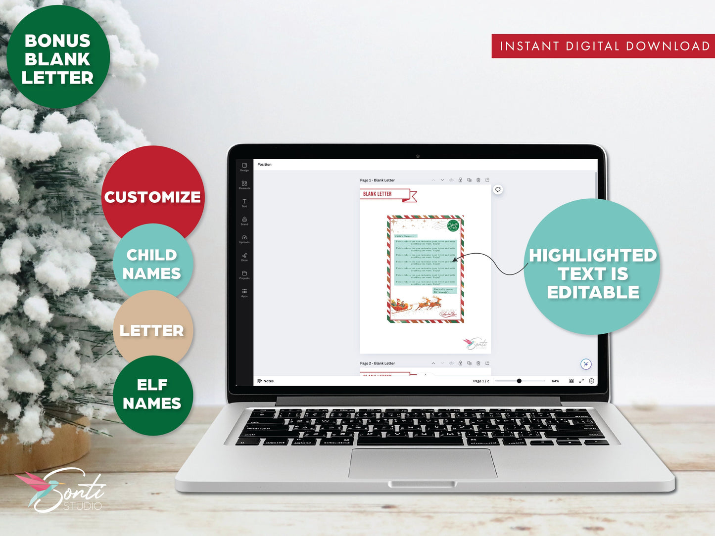 Christmas Elf Editable Goodbye Letter Template